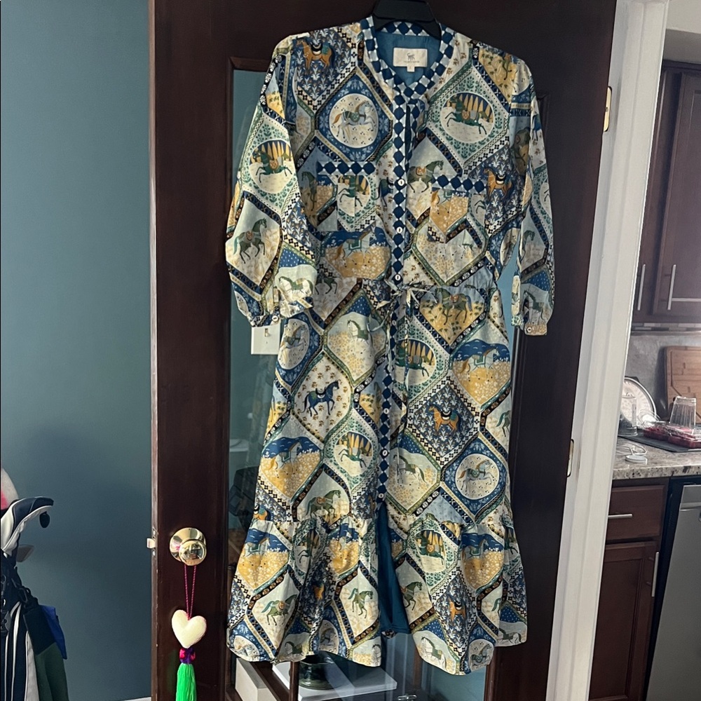 Printfresh Blue And White Horse Patterned Dress -… - image 2